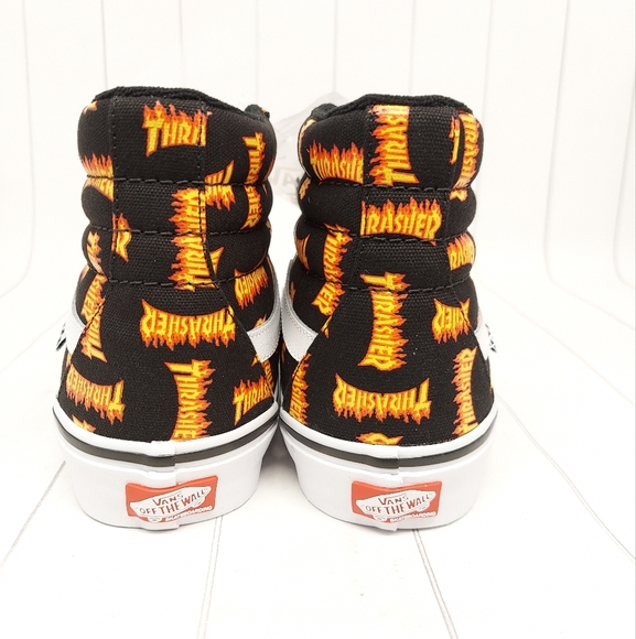 Vans Skate SK8-Hi Sneakers Thrasher Logo Shoes - Picture 6 of 12